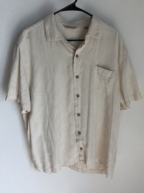 Paradise Collection Men's Silk Short-Sleeve Button-Up Polo Shirt - Size XXL